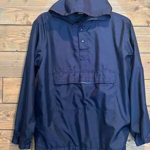 Gap Vintage Navy Blue Pullover Windbreaker Anorak Hooded Shell XS